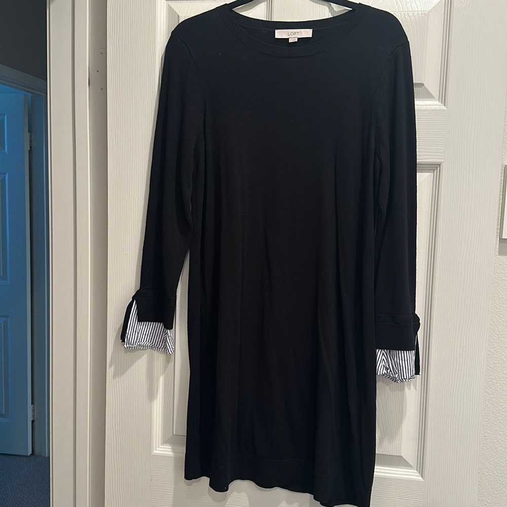 Long sleeve black sweater dress from the Loft